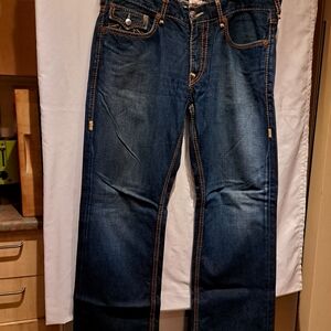 True Religion Dark Blue Straight Jeans